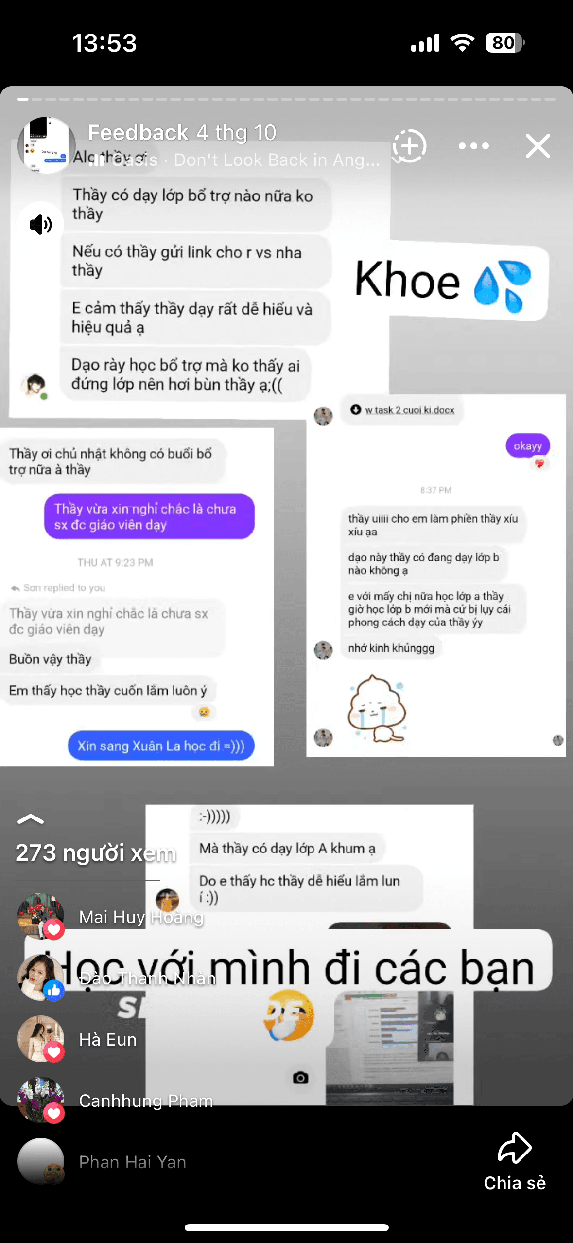 Chat feedback